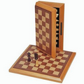Folding Wood Chess Set - 10 3/4" Board